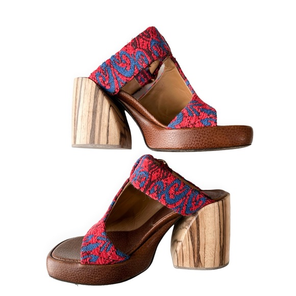 SOLD Chloé Tapestry Platform Mules - Picture 3 of 11